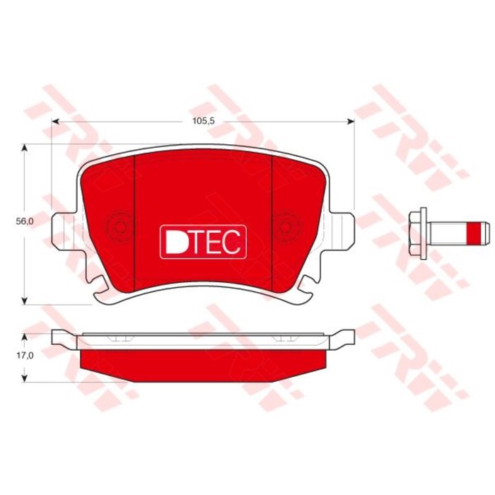 Колодки тормозные дисковые TRW GDB1622DTE