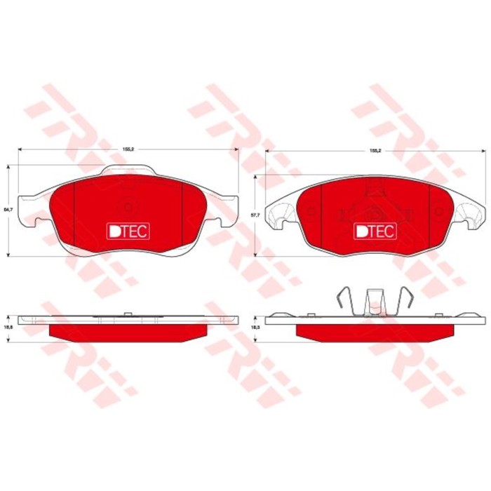 Колодки тормозные дисковые TRW GDB1690DTE