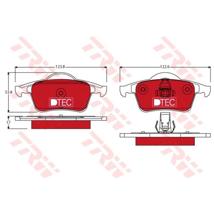 Колодки тормозные дисковые TRW GDB1389DTE