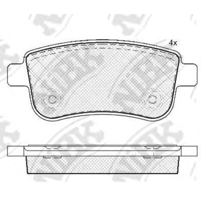 Колодки тормозные дисковые, комплект NIBK PN0381