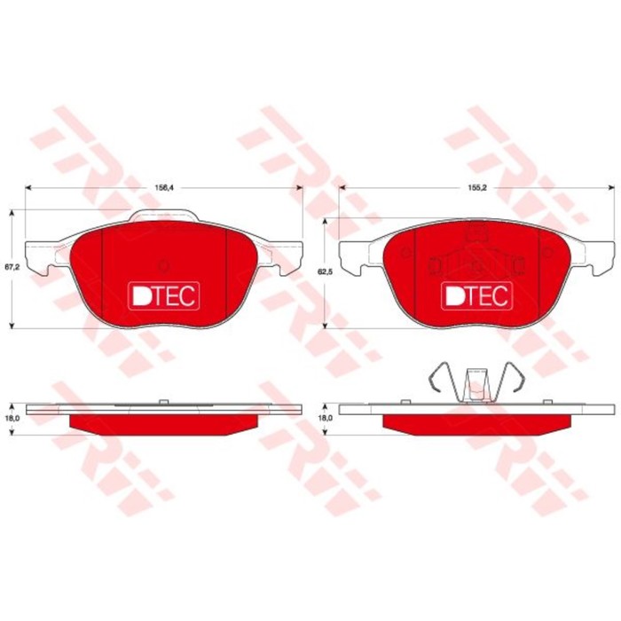 Колодки тормозные дисковые TRW GDB1583DTE