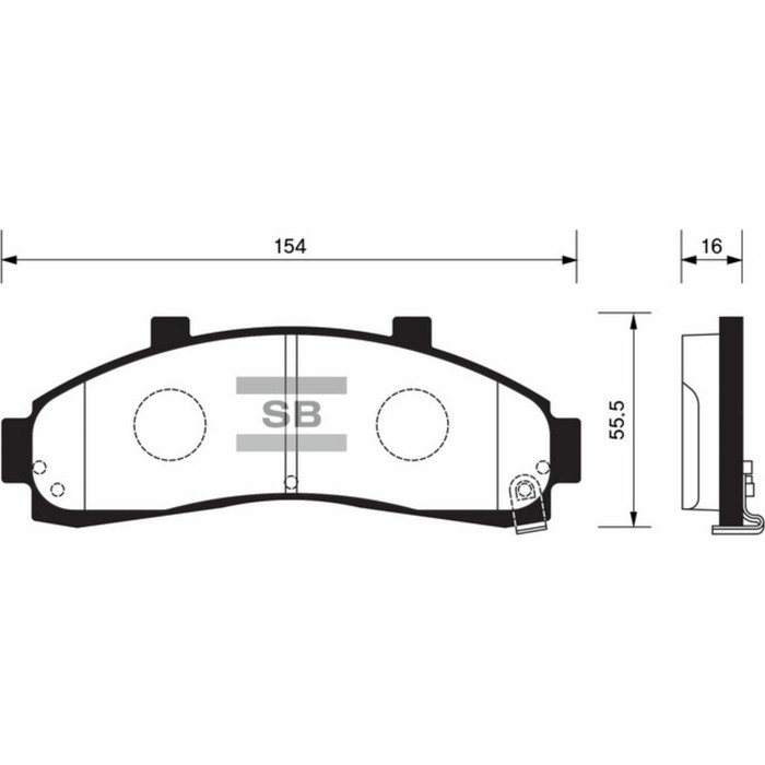 Колодки тормозные дисковые, комплект SANGSIN SP1264