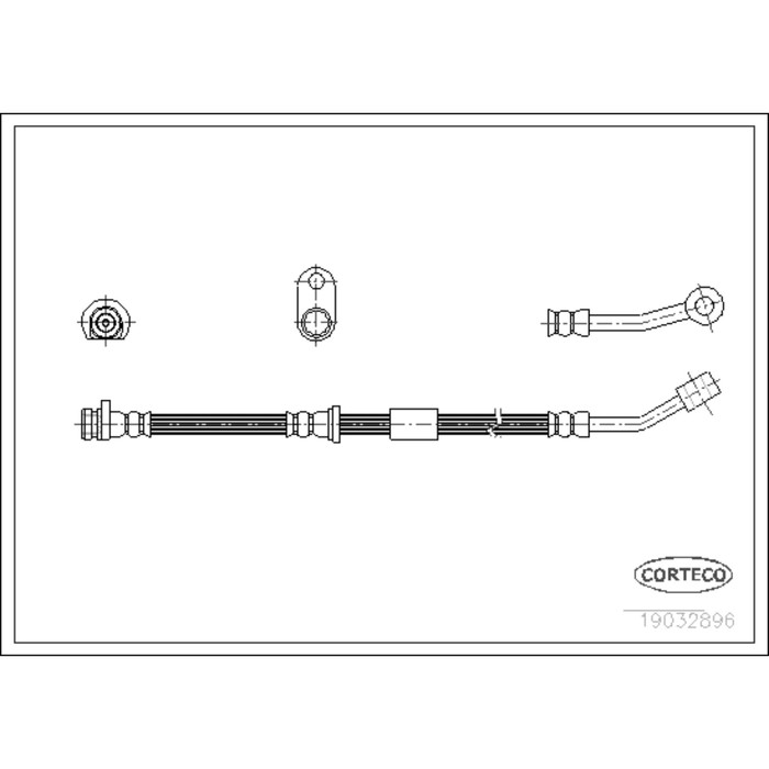 Шланг тормозной Corteco 19032896