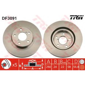 

Диск тормозной TRW DF3091