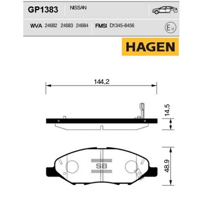 Колодки тормозные дисковые SANGSIN GP1383