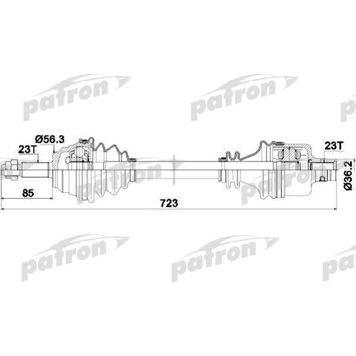 Полуось Patron PDS0035