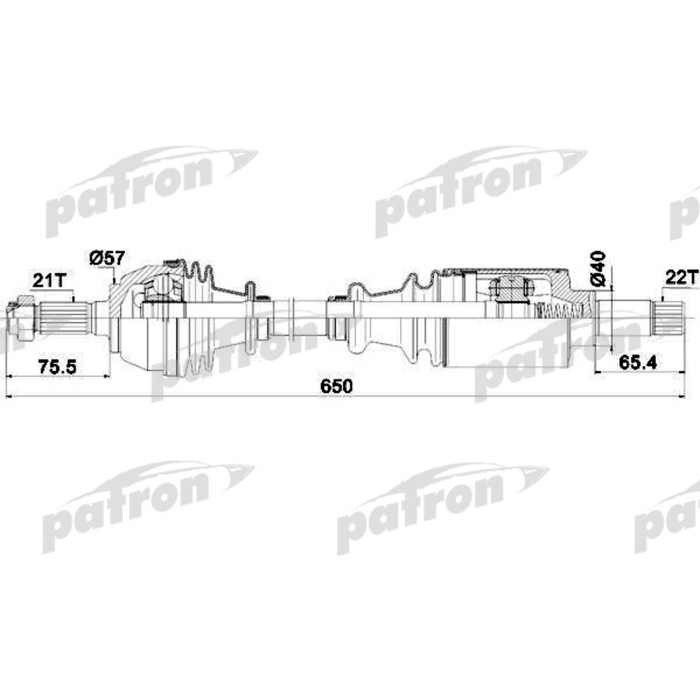 Полуось Patron PDS0040