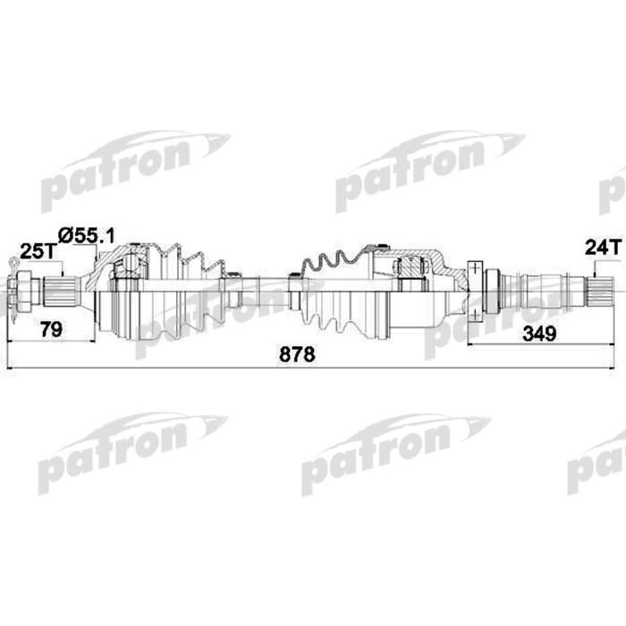 Полуось Patron PDS0059