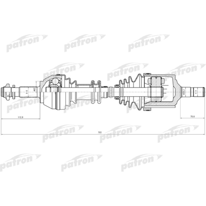 Полуось Patron PDS0082