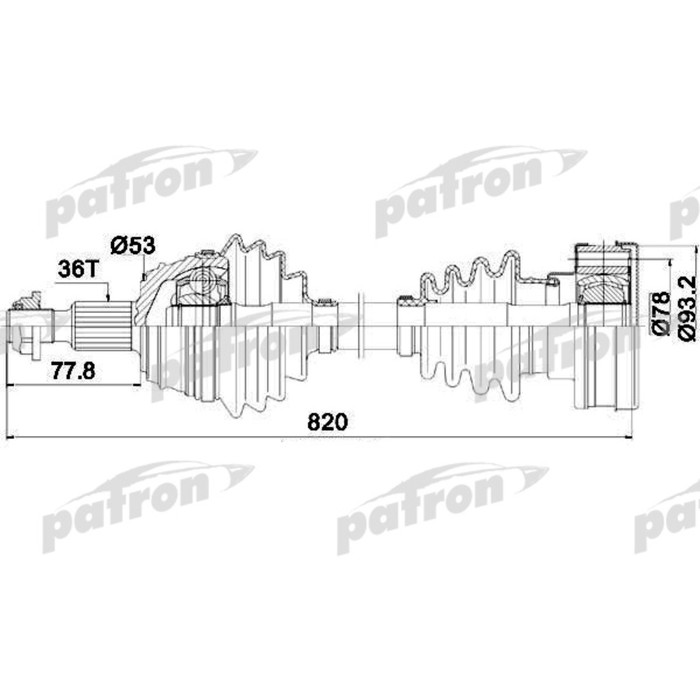 Полуось Patron PDS0083
