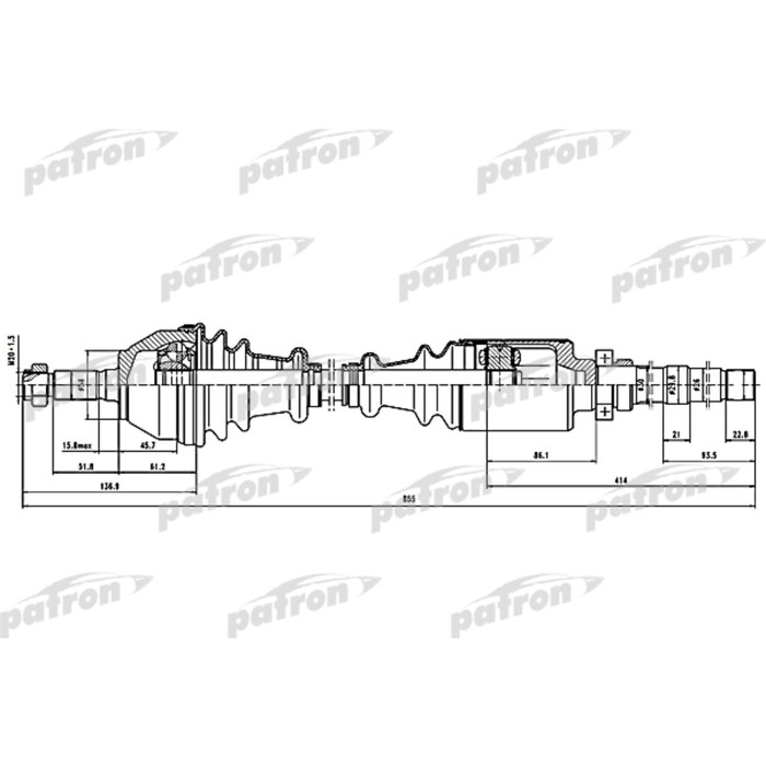 Полуось Patron PDS0101