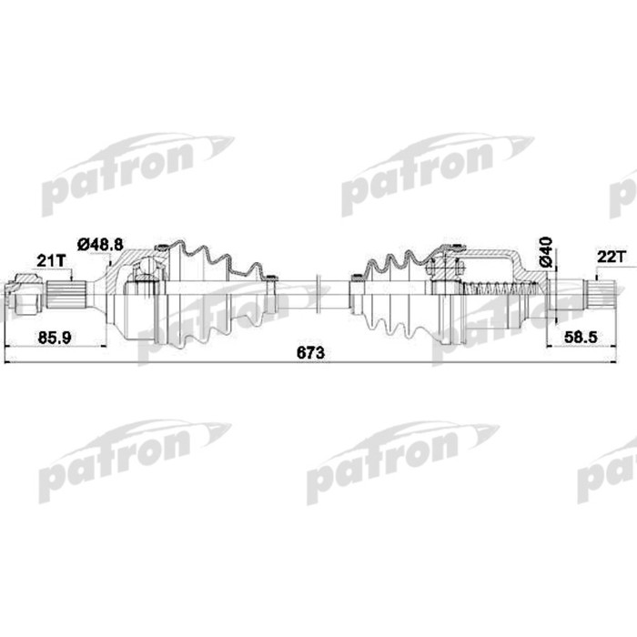 Полуось Patron PDS0126