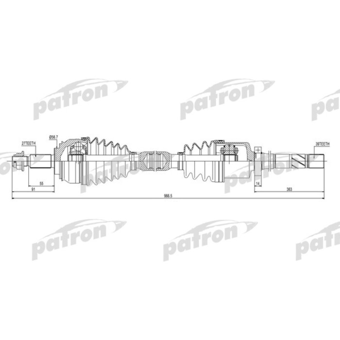 Полуось Patron PDS0166