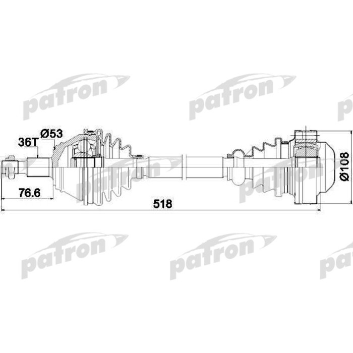 Полуось Patron PDS0189