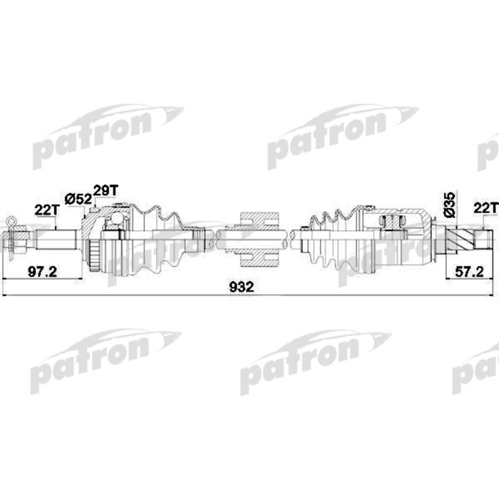 Полуось Patron PDS0193