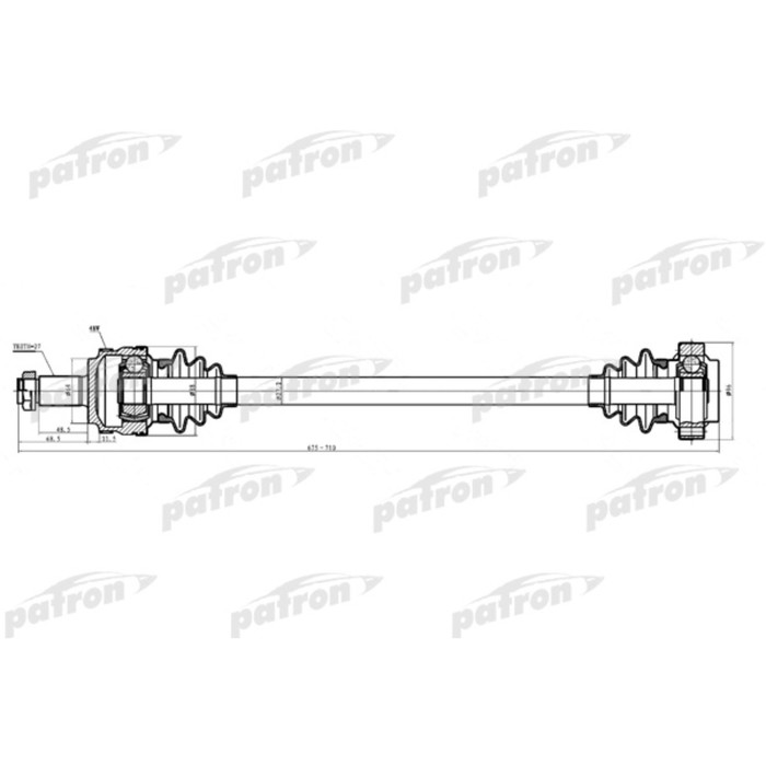 Полуось Patron PDS0231