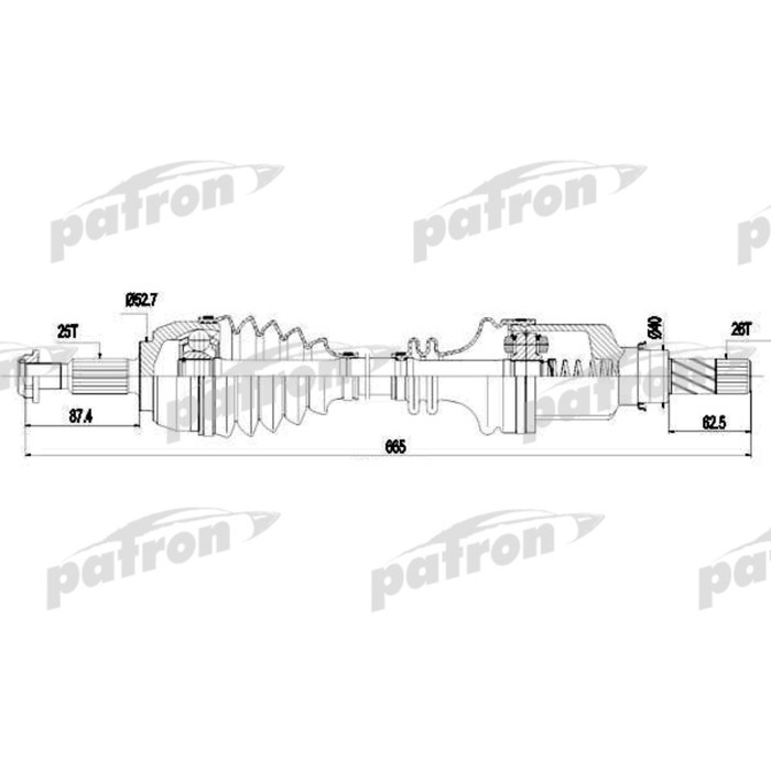 Полуось Patron PDS0244