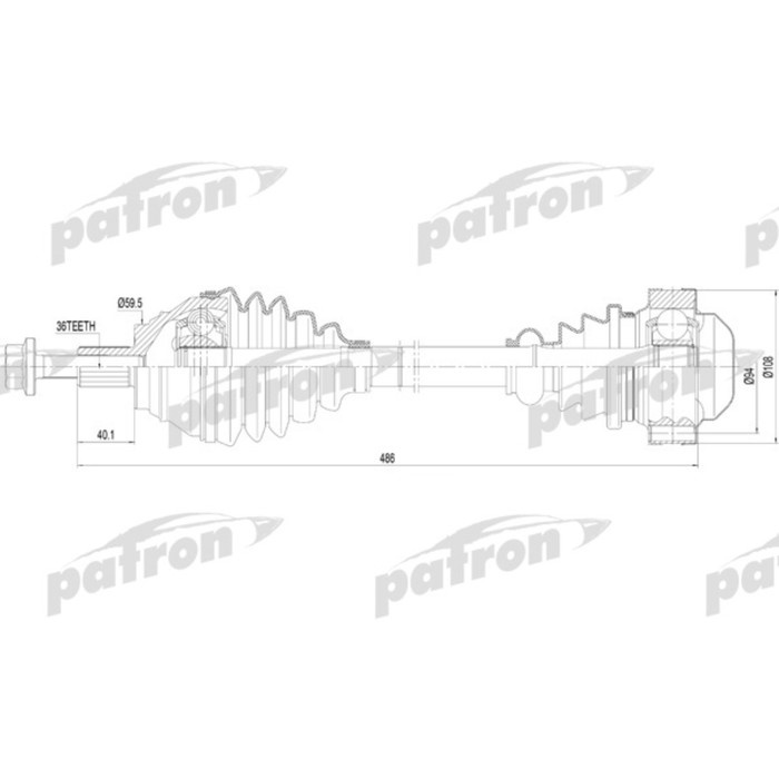 Полуось Patron PDS0252