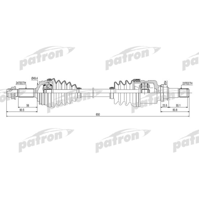 Полуось Patron PDS0259