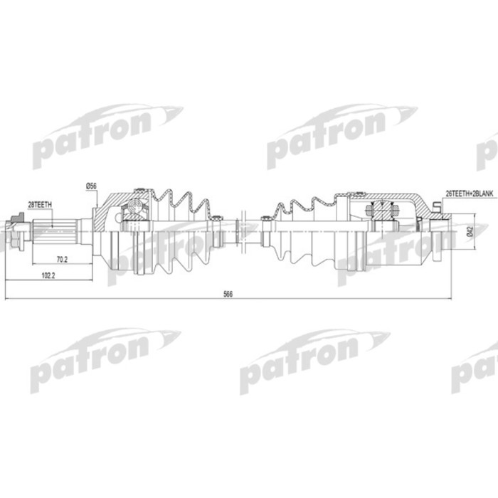 Полуось Patron PDS0301