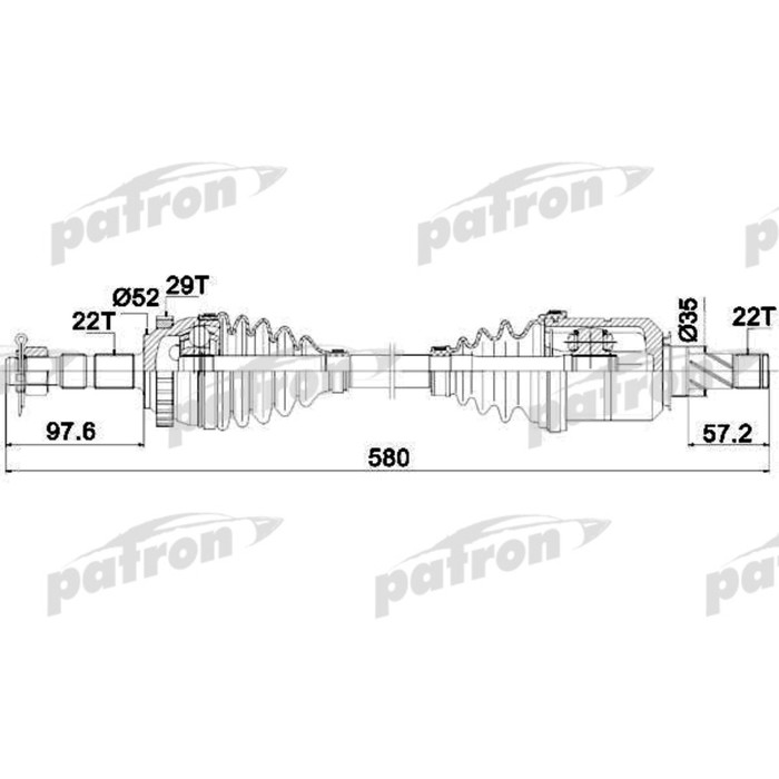 Полуось Patron PDS0347