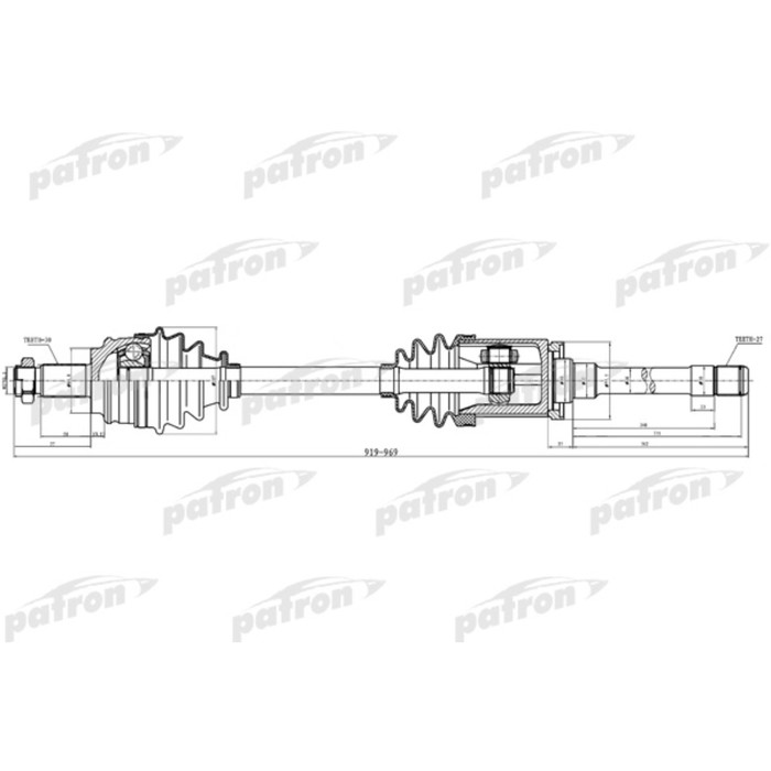 Полуось Patron PDS0380