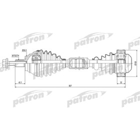 

Полуось Patron PDS0416