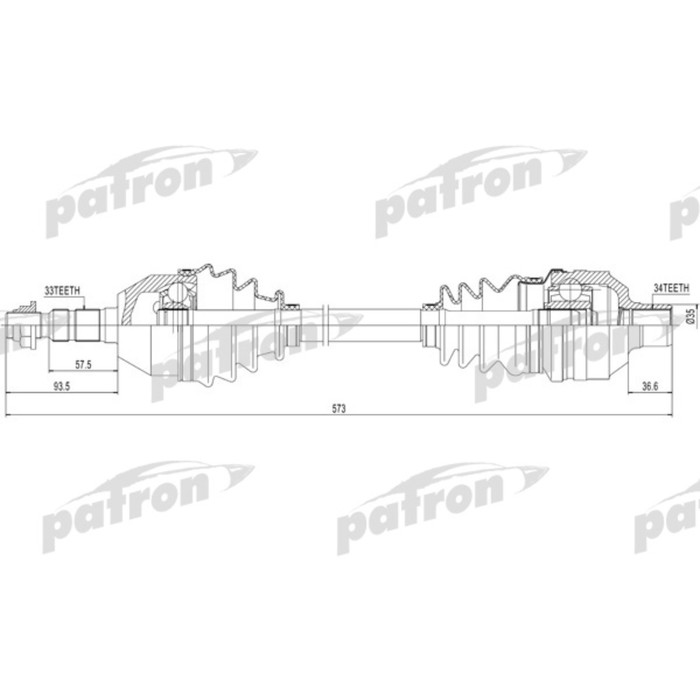 Полуось Patron PDS0422