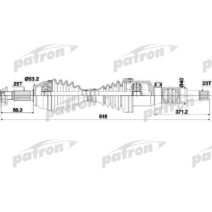 Полуось Patron PDS0451