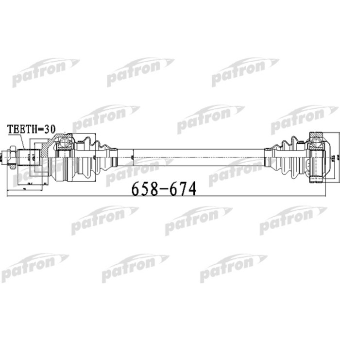 Полуось Patron PDS0480