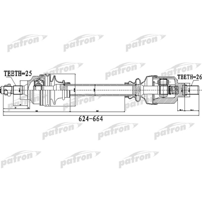 Полуось Patron PDS0482