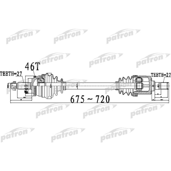 Полуось Patron PDS0492