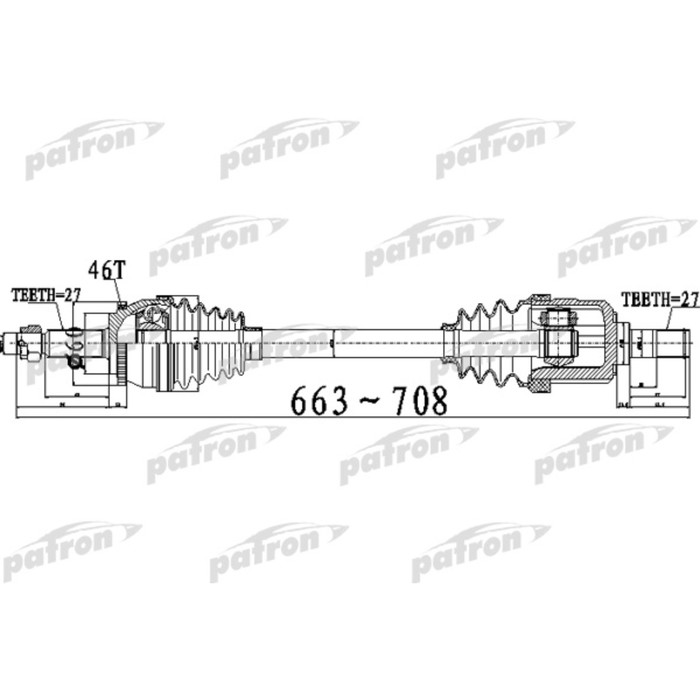 Полуось Patron PDS0495