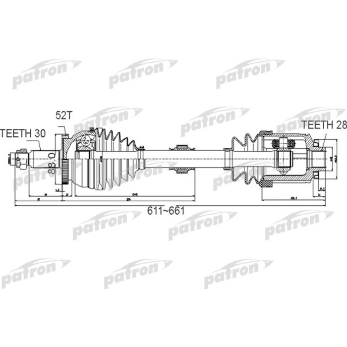 Полуось Patron PDS0501