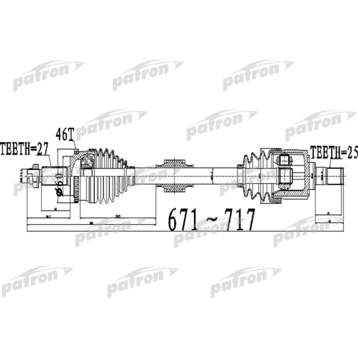 Полуось Patron PDS0511