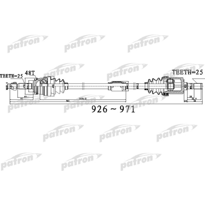 Полуось Patron PDS0520
