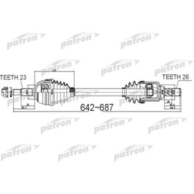 

Полуось Patron PDS0524