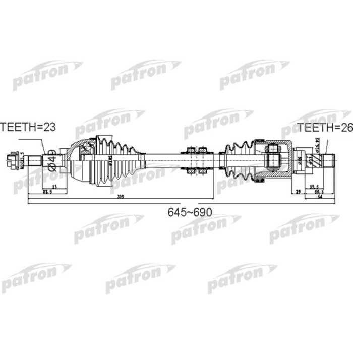 Полуось Patron PDS0526