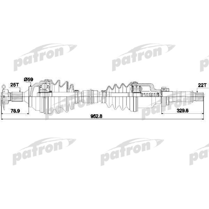 Полуось Patron PDS0729