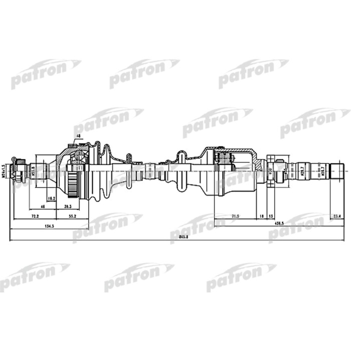 Полуось Patron PDS1518