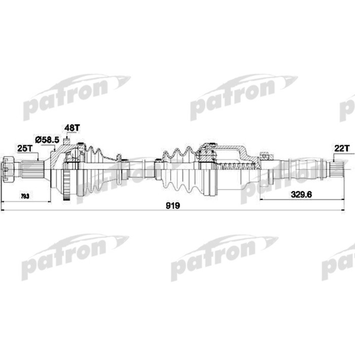 Полуось Patron PDS1562