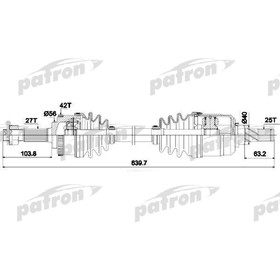 

Полуось Patron PDS1620