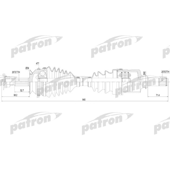 Полуось Patron PDS2819