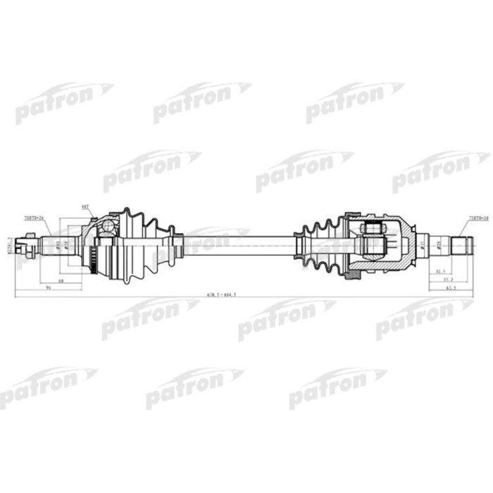 Полуось Patron PDS6235