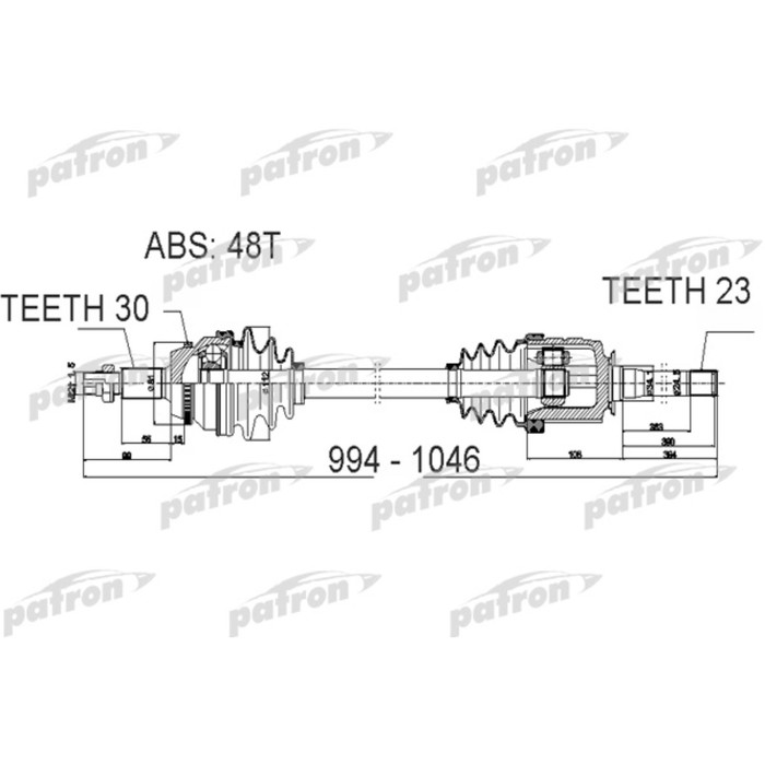 Полуось Patron PDS6409