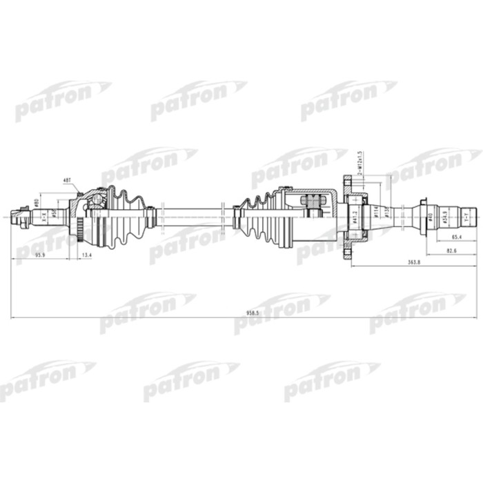 Полуось Patron PDS9106