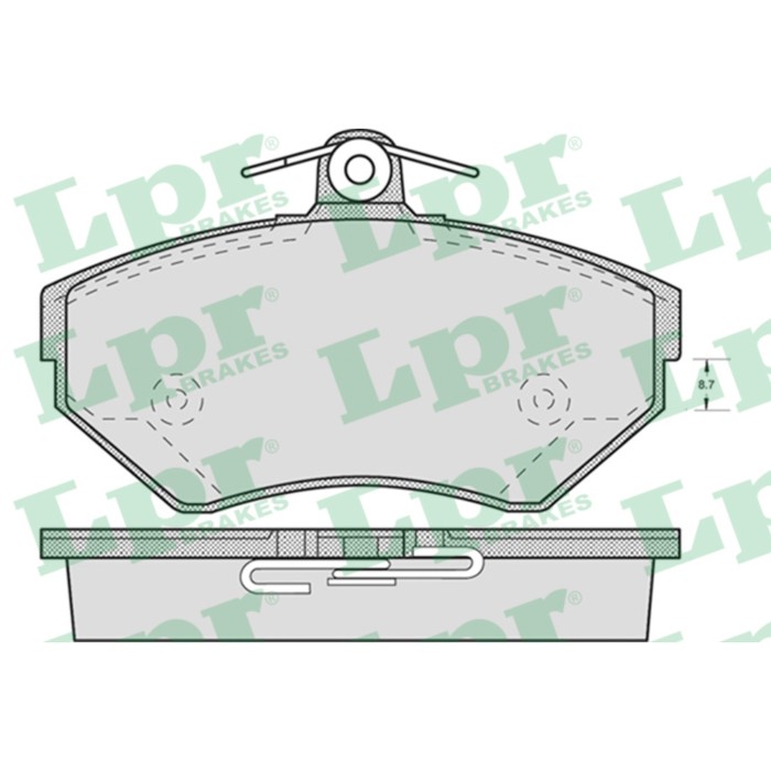 Колодки тормозные дисковые, комплект LPR 05P719