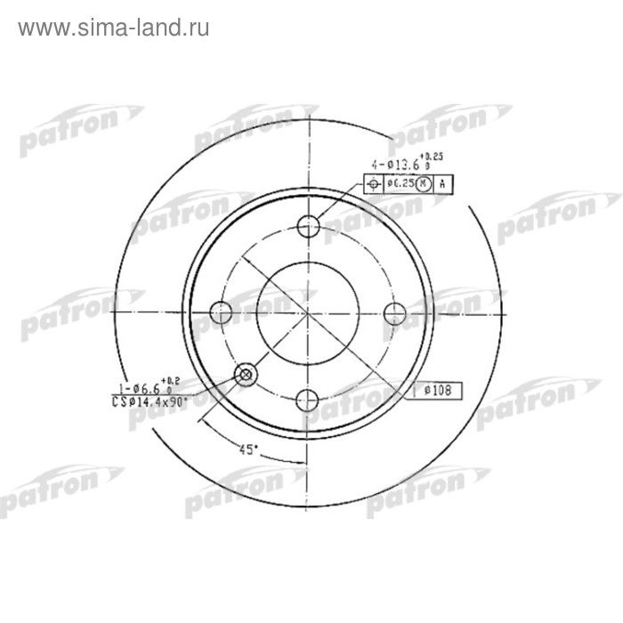 фото Диск тормозной patron pbd1652