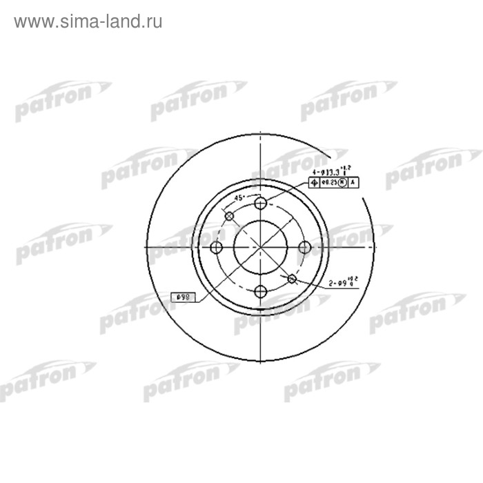 фото Диск тормозной patron pbd1790