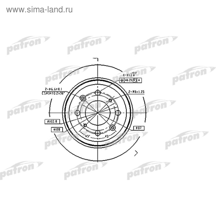 фото Диск тормозной patron pbd2646